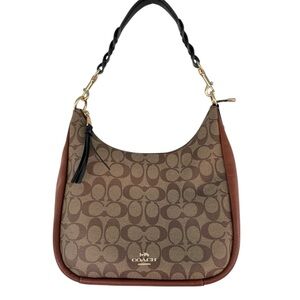 Coach Tan and Brown Shoulder Bag